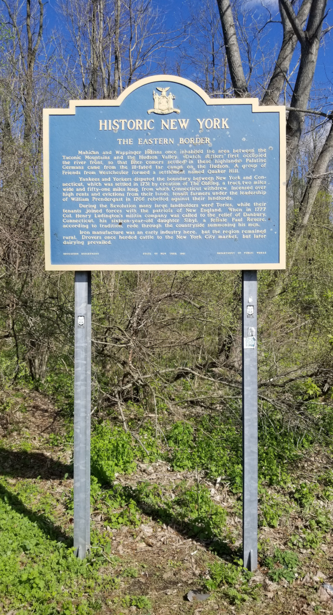 Sign along Route 22 describing the historical significance of the area